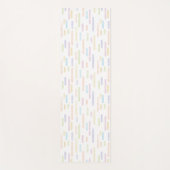 パステルレインボーカラーインクイージラウンドラインパターン ヨガマット (正面)