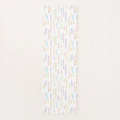 パステルレインボーカラーインクイージラウンドラインパターン ヨガマット (裏面)