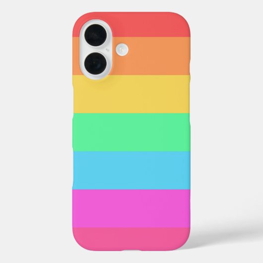 パステルレインボーカラーストライプデザイン Case-Mate iPhoneケース (裏面)