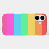 パステルレインボーカラーストライプデザイン Case-Mate iPhoneケース (裏面 (横))