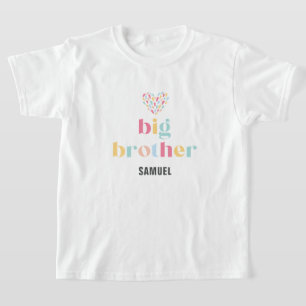 パステルレインボーカラーズベビーシャワービッグブラザー Tシャツ