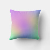 パステルレインボーカラーズ抽象芸術ぼやけグラデーシグラデーションョン クッション (裏面)