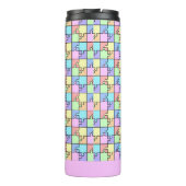パステルレインボーカラーパズル幾何学名 タンブラー (裏面)