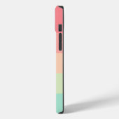 パステルレインボーカラーブロッストライプクピンクモノグラムオン Case-Mate iPhoneケース (裏面 / 左)