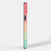 パステルレインボーカラーブロッストライプクピンクモノグラムオン Case-Mate iPhoneケース (裏面 / 右)