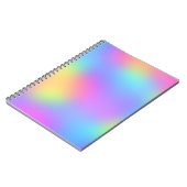 パステルレインボーカラー抽象芸術グラデーシグラデーションョン ノートブック (左側)
