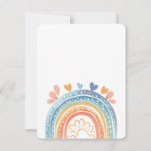 パステルレインボーガールズバースデーパーティーの招待 (裏面)