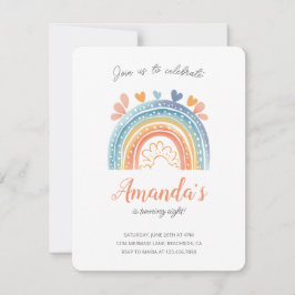 パステルレインボーガールズバースデーパーティーの招待