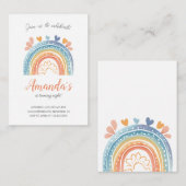 パステルレインボーガールズバースデーパーティーの招待 ノートカード (正面/裏面)