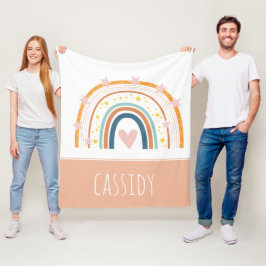 パステルレインボーガールズ フリースブランケット