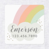 パステルレインボーキッズ ラベル (デザイン1)