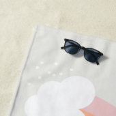 パステルレインボークラウドかわいいキッズモダンビーチタオル ビーチタオル (インサイチュ)