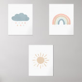 パステルレインボークラウドサンガール子供部屋デコール (正面)