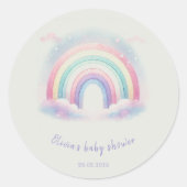 パステルレインボークラシックルステッカー ラウンドシール (正面)