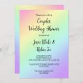 パステルレインボーグラディエントウェディングシャワー招待状 招待状 (正面/裏面)