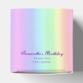 パステルレインボーグラディエント誕生日サンキューハート フェイバーボックス (上部)