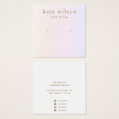 パステルレインボーグラデーションスタッドイヤリングディスプレイカード (正面&裏面)