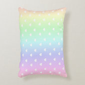 パステルレインボーグラデーションハートパターン アクセントクッション (正面(垂直))