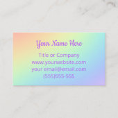 パステルレインボーグラデーションビジネスカード 名刺 (正面)