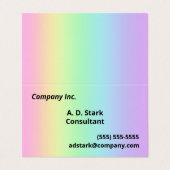 パステルレインボーグラデーション折り畳み名刺 名刺 (外部フラット)