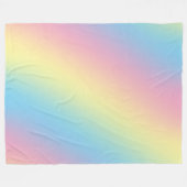 パステルレインボーグラデーション フリースブランケット (正面(横))