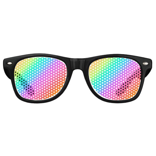 パステルレインボーゲイプライドパーティーサングラス レトロサングラス (正面)