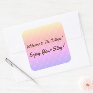 パステルレインボーコテージゲストレンタルバケーションハウス スクエアシール