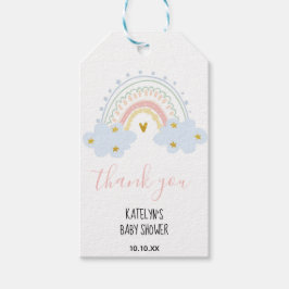 パステルレインボーサンキューホテルラベル ギフトタグ