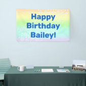 パステルレインボーサークルのバナー 横断幕 (トレードショー)