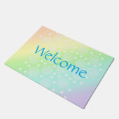 パステルレインボーサークルインサークルドアマット ドアマット (アングル)