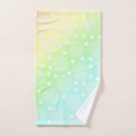 パステルレインボーサークルインサークルバスルーム バスタオルセット