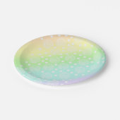 パステルレインボーサークル紙プレート ペーパープレート (アングル)