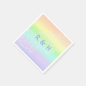 パステルレインボーサークル スタンダードカクテルナプキン (角)