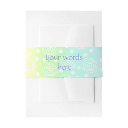 パステルレインボーサークル 招待状ベリーバンド (正面例)