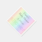 パステルレインボーシャワーパーソナライズされた スタンダードカクテルナプキン (角)