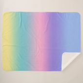 パステルレインボースカイエステグラデーションティックグラデーションシック シェルパブランケット (正面(横))