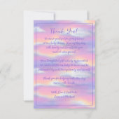 パステルレインボースカイベビーシャワー サンキューカード (正面)