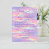 パステルレインボースカイベビーシャワー サンキューカード (スタンド正面)