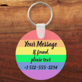 パステルレインボースターオブデイビッド | LGBTQ味方メッセージ キーホルダー (裏面)