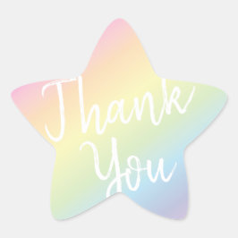 パステルレインボースターズベビーシャワーシンプルモダン 星シール