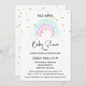 *~*パステルレインボースターズベビーシャワー招待状 招待状 (正面/裏面)