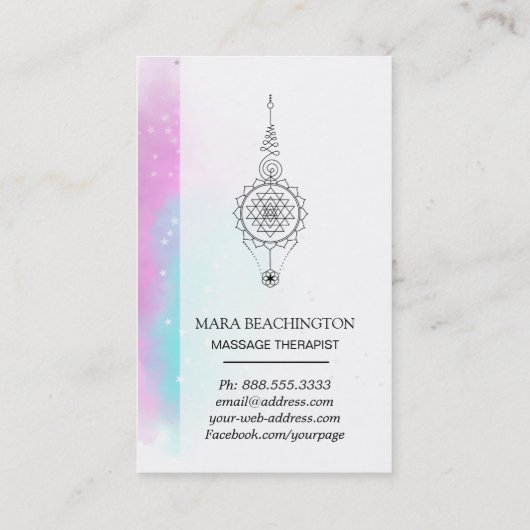 *~*パステルレインボースターズ聖幾何学マッサージ 名刺 (裏面)
