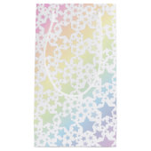 パステルレインボースターベビーシャワー スモールペーパーバッグ (正面)