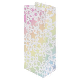 パステルレインボースターベビーシャワー ワインギフトバッグ