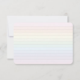 パステルレインボーストライプのフラットカードとドットグリッド サンキューカード