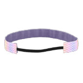 パステルレインボーストライプのモダン アスレチックヘッドバンド (裏面)