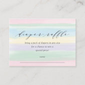 パステルレインボーストライプズおむつラッフルエンクロージャカ エンクロージャーカード (正面)