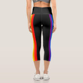 パステルレインボーストライプズゲイプライドLGBTサポート カプリレギンス (裏面)
