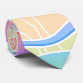 パステルレインボーストライプズネックタイ ネクタイ (ロール)
