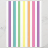 パステルレインボーストライプズパターンスクラップブック紙 (裏面)
